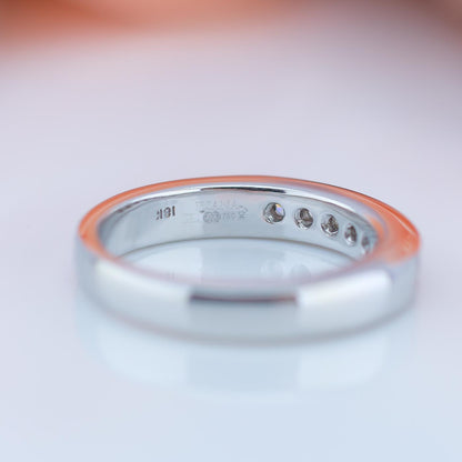 18ct White Gold Half Eternity Ring By iliana jewellery